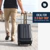 imageAerotrunk Airline Approved Carry On Luggage with Front Pocket  Premium Hard Shell Expandable Suitcase with Spinner Wheels TSA Lock  Carryon 23quot BlackBlack