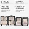 imageAerotrunk Compression Packing Cubes for Travel  Luggage Organizer Bags  Double Zipper Packing Cubes for Suitcases 4Pack TealBeige