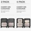 imageAerotrunk Compression Packing Cubes for Travel  Luggage Organizer Bags  Double Zipper Packing Cubes for Suitcases 4Pack TealBeige