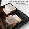imageAerotrunk Compression Packing Cubes for Travel  Luggage Organizer Bags  Double Zipper Packing Cubes for Suitcases 4Pack TealBeige