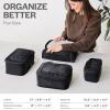imageAerotrunk Compression Packing Cubes for Travel  Luggage Organizer Bags  Double Zipper Packing Cubes for Suitcases 4Pack TealBlack