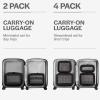 imageAerotrunk Compression Packing Cubes for Travel  Luggage Organizer Bags  Double Zipper Packing Cubes for Suitcases 4Pack TealBlack