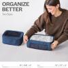 imageAerotrunk Compression Packing Cubes for Travel  Luggage Organizer Bags  Double Zipper Packing Cubes for Suitcases 4Pack TealDark Blue