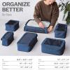 imageAerotrunk Compression Packing Cubes for Travel  Luggage Organizer Bags  Double Zipper Packing Cubes for Suitcases 4Pack TealDark Blue