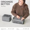 imageAerotrunk Compression Packing Cubes for Travel  Luggage Organizer Bags  Double Zipper Packing Cubes for Suitcases 4Pack TealDark Grey