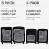 imageAerotrunk Compression Packing Cubes for Travel  Luggage Organizer Bags  Double Zipper Packing Cubes for Suitcases 4Pack TealDark Grey