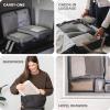 imageAerotrunk Compression Packing Cubes for Travel  Luggage Organizer Bags  Double Zipper Packing Cubes for Suitcases 4Pack TealDark Grey