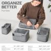 imageAerotrunk Compression Packing Cubes for Travel  Luggage Organizer Bags  Double Zipper Packing Cubes for Suitcases 4Pack TealDark Grey