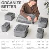 imageAerotrunk Compression Packing Cubes for Travel  Luggage Organizer Bags  Double Zipper Packing Cubes for Suitcases 4Pack TealDark Grey