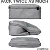 imageAerotrunk Compression Packing Cubes for Travel  Luggage Organizer Bags  Double Zipper Packing Cubes for Suitcases 4Pack TealDark Grey