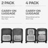 imageAerotrunk Compression Packing Cubes for Travel  Luggage Organizer Bags  Double Zipper Packing Cubes for Suitcases 4Pack TealLight Grey