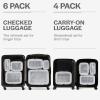imageAerotrunk Compression Packing Cubes for Travel  Luggage Organizer Bags  Double Zipper Packing Cubes for Suitcases 4Pack TealLight Grey