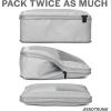 imageAerotrunk Compression Packing Cubes for Travel  Luggage Organizer Bags  Double Zipper Packing Cubes for Suitcases 4Pack TealLight Grey