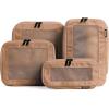 imageAerotrunk Compression Packing Cubes for Travel  Luggage Organizer Bags  Double Zipper Packing Cubes for Suitcases 4Pack TealMocha