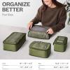 imageAerotrunk Compression Packing Cubes for Travel  Luggage Organizer Bags  Double Zipper Packing Cubes for Suitcases 4Pack TealOlive