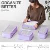 imageAerotrunk Compression Packing Cubes for Travel  Luggage Organizer Bags  Double Zipper Packing Cubes for Suitcases 4Pack TealPurple