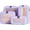 imageAerotrunk Compression Packing Cubes for Travel  Luggage Organizer Bags  Double Zipper Packing Cubes for Suitcases 4Pack TealPurple