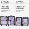 imageAerotrunk Compression Packing Cubes for Travel  Luggage Organizer Bags  Double Zipper Packing Cubes for Suitcases 4Pack TealPurple