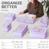 imageAerotrunk Compression Packing Cubes for Travel  Luggage Organizer Bags  Double Zipper Packing Cubes for Suitcases 4Pack TealPurple