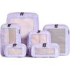imageAerotrunk Compression Packing Cubes for Travel  Luggage Organizer Bags  Double Zipper Packing Cubes for Suitcases 4Pack TealPurple