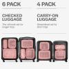 imageAerotrunk Compression Packing Cubes for Travel  Luggage Organizer Bags  Double Zipper Packing Cubes for Suitcases 4Pack TealRose