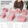 imageAerotrunk Compression Packing Cubes for Travel  Luggage Organizer Bags  Double Zipper Packing Cubes for Suitcases 4Pack TealRose