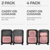 imageAerotrunk Compression Packing Cubes for Travel  Luggage Organizer Bags  Double Zipper Packing Cubes for Suitcases 4Pack TealRose