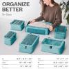 imageAerotrunk Compression Packing Cubes for Travel  Luggage Organizer Bags  Double Zipper Packing Cubes for Suitcases 4Pack TealTeal