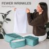 imageAerotrunk Compression Packing Cubes for Travel  Luggage Organizer Bags  Double Zipper Packing Cubes for Suitcases 4Pack TealTeal
