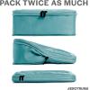 imageAerotrunk Compression Packing Cubes for Travel  Luggage Organizer Bags  Double Zipper Packing Cubes for Suitcases 4Pack TealTeal