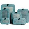 imageAerotrunk Compression Packing Cubes for Travel  Luggage Organizer Bags  Double Zipper Packing Cubes for Suitcases 4Pack TealTeal