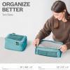 imageAerotrunk Compression Packing Cubes for Travel  Luggage Organizer Bags  Double Zipper Packing Cubes for Suitcases 4Pack TealTeal