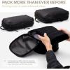 imageAerotrunk Ultralight Compression Packing Cubes  Lightweight Travel Organizers for Suitcases and Luggage 3Pack BlackBlack