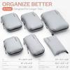 imageAerotrunk Ultralight Compression Packing Cubes  Lightweight Travel Organizers for Suitcases and Luggage 3Pack BlackLight Grey