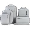 imageAerotrunk Ultralight Compression Packing Cubes  Lightweight Travel Organizers for Suitcases and Luggage 3Pack BlackLight Grey