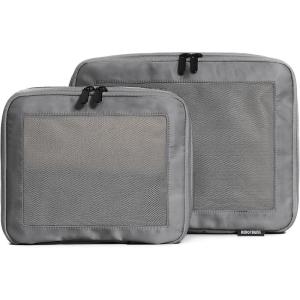 imageAerotrunk Compression Packing Cubes for Travel  Luggage Organizer Bags  Double Zipper Packing Cubes for Suitcases 4Pack TealDark Grey