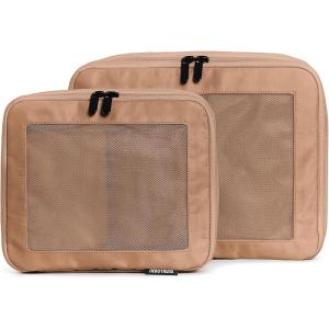 imageAerotrunk Compression Packing Cubes for Travel  Luggage Organizer Bags  Double Zipper Packing Cubes for Suitcases 4Pack TealMocha