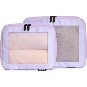imageAerotrunk Compression Packing Cubes for Travel  Luggage Organizer Bags  Double Zipper Packing Cubes for Suitcases 4Pack TealPurple