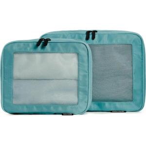 imageAerotrunk Compression Packing Cubes for Travel  Luggage Organizer Bags  Double Zipper Packing Cubes for Suitcases 4Pack TealTeal