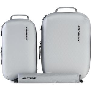 imageAerotrunk Ultralight Compression Packing Cubes  Lightweight Travel Organizers for Suitcases and Luggage 3Pack BlackLight Grey