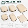 imageAerotrunk Ultralight Compression Packing Cubes  Lightweight Travel Organizers for Suitcases and Luggage 6Pack BeigeBeige