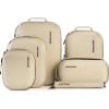 imageAerotrunk Ultralight Compression Packing Cubes  Lightweight Travel Organizers for Suitcases and Luggage 6Pack BeigeBeige