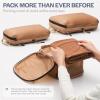 imageAerotrunk Ultralight Compression Packing Cubes  Lightweight Travel Organizers for Suitcases and Luggage 6Pack BeigeMocha