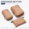 imageAerotrunk Ultralight Compression Packing Cubes  Lightweight Travel Organizers for Suitcases and Luggage 6Pack BeigeMocha
